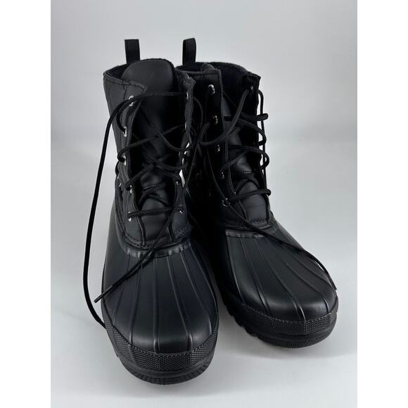 Sperry Black Quilted Duck Boots Women’s Size 9 Waterproof Winter Snow - Picture 3 of 11